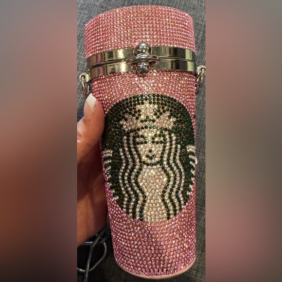 NEW IN BOX Starbucks themed Crystal embellished crossbody bag. - Picture 5 of 7